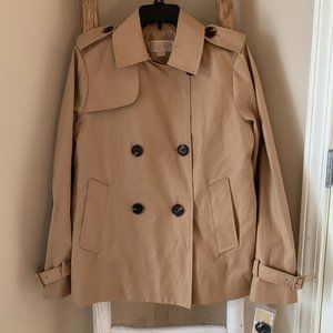NWT Michael Kors Khaki Short Trench Coat